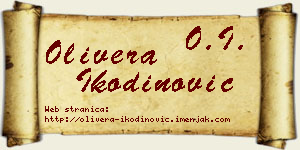 Olivera Ikodinović vizit kartica